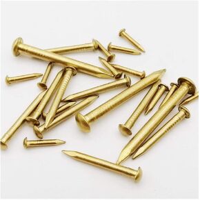 مسامير الأجهزة، مسمار خرساني، مسامير رأس مستديرة من النحاس النقي، 10 / 100 قطعة ذهبية، 1.2/1.5/2/2.8 مم، صغير صغير، الطول=8-50 مم-50 قطعة 2 × 20 مم (100 قطعة 1.2 × 12 مم) in Kuwait