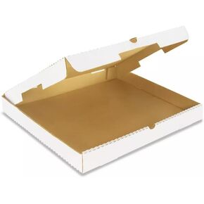 Professional Pizza Boxes, 10x10x2 Inches, Bulk Pack of 50, Single Wall Corrugated with Ventilated Base in Kuwait