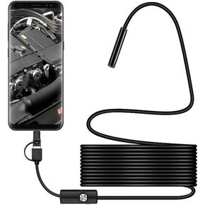 Endoscope Camera with Light, Inspection Camera with Light, Bore Scope for Phone with Adjustable LED Lights, Waterproofs Inspection Borescope for Phone, Borescope Cameras Accessories in Kuwait