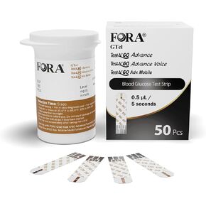 شرائط جلوكوز الدم من FORA (50 قطعة)｜ لأجهزة اختبار سلسلة N’GO Advance in Kuwait