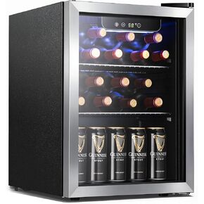 ثلاجة مشروبات أنتاركتيكا ستار 68 علبة، ثلاجة صغيرة مع باب زجاجي لمشروبات البيرة والنبيذ، ثلاجة صغيرة قائمة بذاتها مع التحكم الإلكتروني في درجة الحرارة للمنزل والبار، 1.7 قدم مكعب in Kuwait