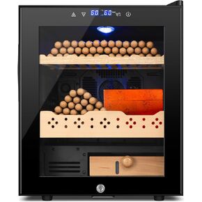 25L Cigar Electric Humidor, 200 Counts Large Capacity,Thermostatic Electric Cooler Cabinet with Digital LED Screen, Safety Lock,Smart Humidity & Temp Control, Gifts for Men in Kuwait