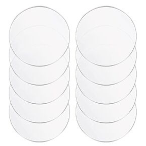 10 Pcs Acrylic Round Sheet Thickness 1Mm, Clear Acrylic Circle Diameter 60-100Mm Suitable for DIY Crafts and Home Decorations,Diameter 90mm(Diameter 90mm) in Kuwait