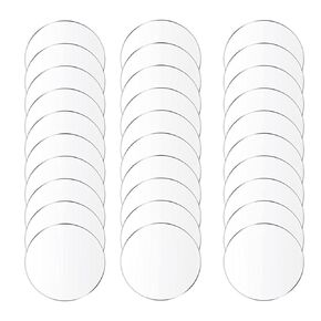30 Pcs Acrylic Round Sheet Thickness 1Mm, Clear Acrylic Circle Suitable for DIY Crafts Projects and Home Decorations,Diameter 20mm(Diameter 30mm) in Saudi Arabia