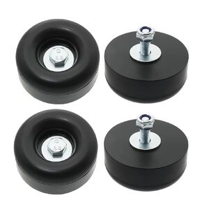 Heavy-Duty Anti-Vibration Rubber Feet for Pressure Washers, Compressors, Trailers, and Generators Rubber Mounting Feet 1 x 2.5 Inches 4-Piece Set with Screw Kit in Kuwait