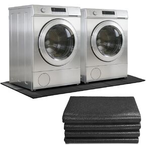 STARTWO Washer Dryer Anti-Vibration Mat Large Foldable Waterproof Non-Slip Shockproof Rubber Mat 63.0"L x 29.5"W for Washing Machine Dryer & Floor Protection in Kuwait