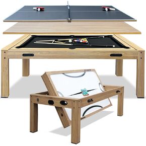 7ft Multi Game Table 4 in 1 Pool Table Ping Pong Table Air Hockey Combo Game Table Includes All Accessories for Game Room & Family in Kuwait