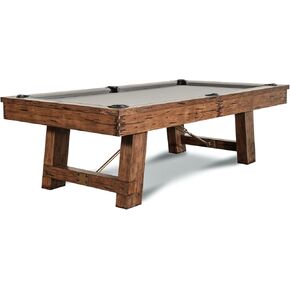 Plank & Hide - Isaac Slate Pool Table - Antique Brown and Blacck Ash and Silvered Ash - 7FT and 8FT in Kuwait