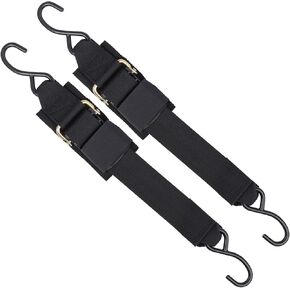 Boat Trailer Tie Down Straps, for Yamaha Watercraft PWC Adjustable Boat Trailer Straps, with Quick Release Buckle & Anti-Scratch Hooks 2 Inch x 24 Inch for Trailer、Boat or Kayak Secure - 2PCS (Black) in Kuwait