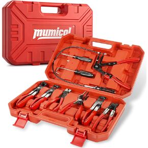 9PCS Hose Clamp Pliers Set, Locking Long Reach Hose Clamp Tool for Automotive, Flexible Wire Radiator Coolant Heater Hose Removal Pliers with Case for DIY Home Use in Kuwait