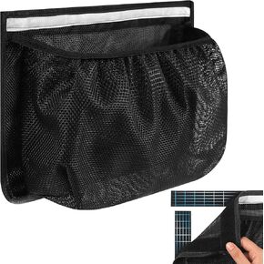 Self-Adhesive Boat Storage Mesh Bag with Backup Hook&Loop, 11"x7.5"/15.5"x10.5" Adhesive Backing Reflective PVC Universal Boat Caddy Organizer Mesh Bag,Boat Storage Net for Gloves, Tools, Tackle, Gear in Kuwait