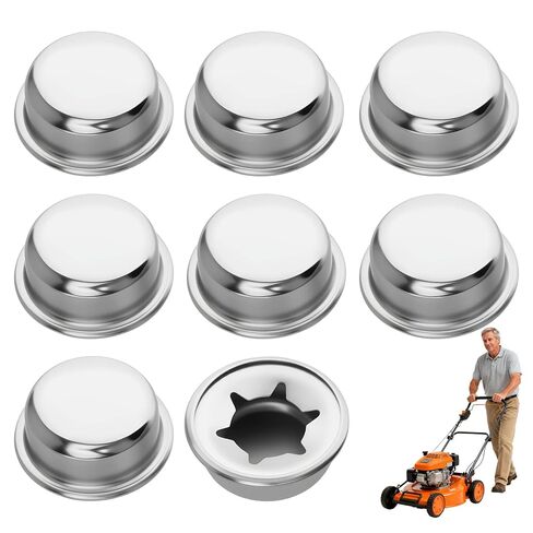 Push on Pushnut Caps, 8PCS 3/8" Axle Cap Nut Spring Steel, Spring Steel Push On Pushnut Caps, Push on Pushnut Cap Springs Steels Permanent Washer Caps for Hand Trucks, Rolling Bins and Lawn Push Wagon in Saudi Arabia