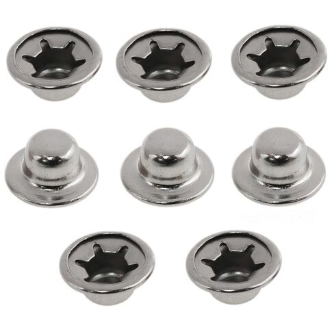 yukata Push on pushnut Cap Silver Axle Cap nut Push Nuts Washer for Handtrucks Lawn Vehicles and Rolling Boxes 8PCS (1/4inch) in Saudi Arabia