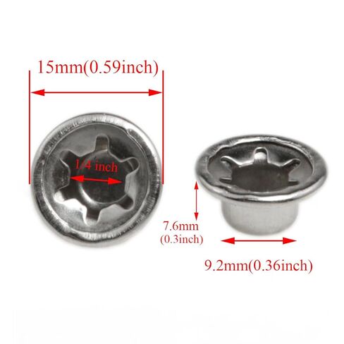 yukata Push on pushnut Cap Silver Axle Cap nut Push Nuts Washer for Handtrucks Lawn Vehicles and Rolling Boxes 8PCS (1/4inch) in Saudi Arabia