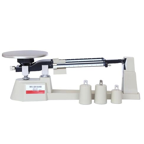 Laboratory Mechanical Scale, 3 Rulers Beam Mechanical Balance Scale with Weights, Weighing Range: 0.1g-2610g, Balance Pan Diameter (cm): 15.2, Stainless Steel Material, for Scientific in Kuwait