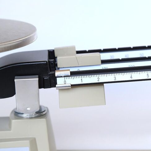 Laboratory Mechanical Scale, 3 Rulers Beam Mechanical Balance Scale with Weights, Weighing Range: 0.1g-2610g, Balance Pan Diameter (cm): 15.2, Stainless Steel Material, for Scientific in Kuwait