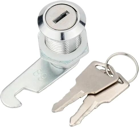 Distribution Box Lock Cylindrical MS604-15-20-25- 30 Round Flat Heightening Power Cabinet Door 1Pcs(Silver) in Saudi Arabia