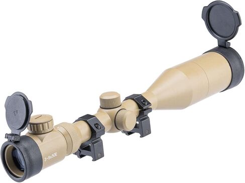 Evike Airsoft - Matrix 3-9x50 Illuminated Reticle Sniper Scope (Color: Tan) in Kuwait