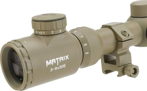 Evike Airsoft - Matrix 3-9x50 Illuminated Reticle Sniper Scope (Color: Tan) in Kuwait