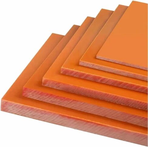 Resin Board Bakelite Sheets,1pcs Orange Red Electrical Plate, 1-20mm Thick Insulation Phenolic, Antistatic and High Temperature Resistance(100x100x2mm) in Saudi Arabia