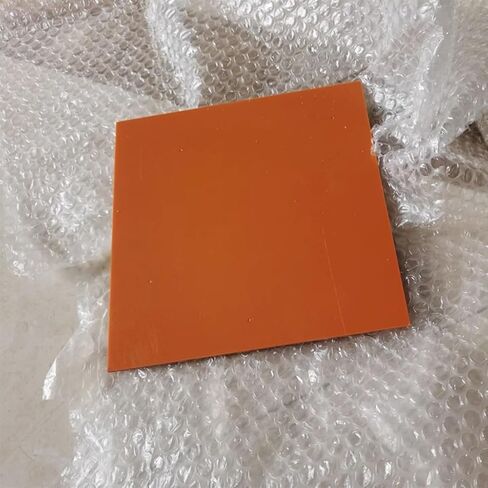 Resin Board Bakelite Sheets,1pcs Orange Red Electrical Plate, 1-20mm Thick Insulation Phenolic, Antistatic and High Temperature Resistance(100x100x2mm) in Saudi Arabia