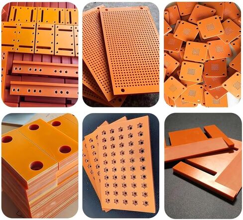 Resin Board Bakelite Sheets,1pcs Orange Red Electrical Plate, 1-20mm Thick Insulation Phenolic, Antistatic and High Temperature Resistance(100x100x2mm) in Saudi Arabia