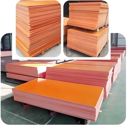 Resin Board Bakelite Sheets,1pcs Orange Red Electrical Plate, 1-20mm Thick Insulation Phenolic, Antistatic and High Temperature Resistance(100x100x2mm) in Saudi Arabia