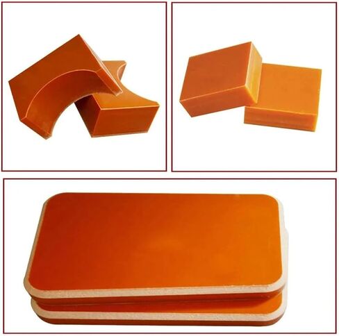 Resin Board Bakelite Sheets,1pcs Orange Red Electrical Plate, 1-20mm Thick Insulation Phenolic, Antistatic and High Temperature Resistance(100x100x2mm) in Saudi Arabia