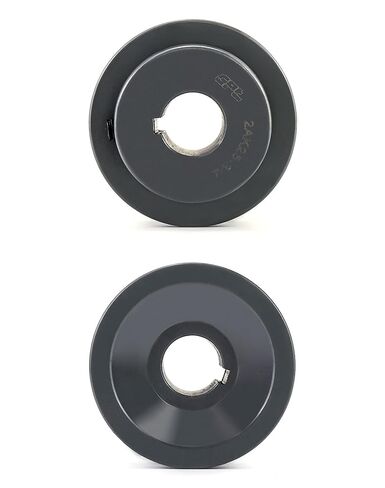 QWORK 2AK2534 Double Groove Pulley/Sheave, 2.55"OD 3/4" Bore, AK Fixed Bore Pulley, for A, 3L & 4L (A & AX) V-Belts, Cast Iron in Saudi Arabia