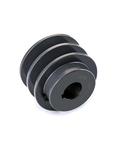 QWORK 2AK2534 Double Groove Pulley/Sheave, 2.55"OD 3/4" Bore, AK Fixed Bore Pulley, for A, 3L & 4L (A & AX) V-Belts, Cast Iron in Saudi Arabia