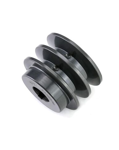QWORK 2AK2534 Double Groove Pulley/Sheave, 2.55"OD 3/4" Bore, AK Fixed Bore Pulley, for A, 3L & 4L (A & AX) V-Belts, Cast Iron in Saudi Arabia