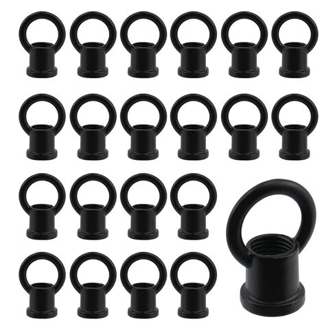 Antrader Ceiling Hook Ring, M10 Chandelier Lamp Connectors, 20Pcs Pendant Light Hanging Eye Nut for Light Fixture,Black in Kuwait