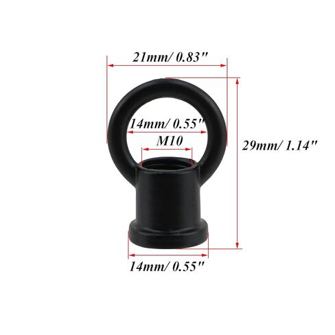 Antrader Ceiling Hook Ring, M10 Chandelier Lamp Connectors, 20Pcs Pendant Light Hanging Eye Nut for Light Fixture,Black in Kuwait
