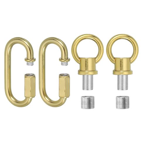 PATIKIL M10 Fine Thread Lamp Female Loop Holder with M12 Adapter Chain Quick Link, Lifting Eye Nut Hook Ring Structural Support to Chandelier, 44 lbs Load Bronze Pack of 2 in Saudi Arabia