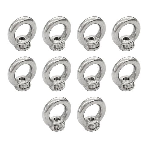 8PCS M8 Metric Stainless Steel Lifting Eye Nuts, Heavy Duty Ring Shape Threaded Fasteners, Female Thread Shoulder Eyebolt Nuts for Rigging Hardware in Saudi Arabia