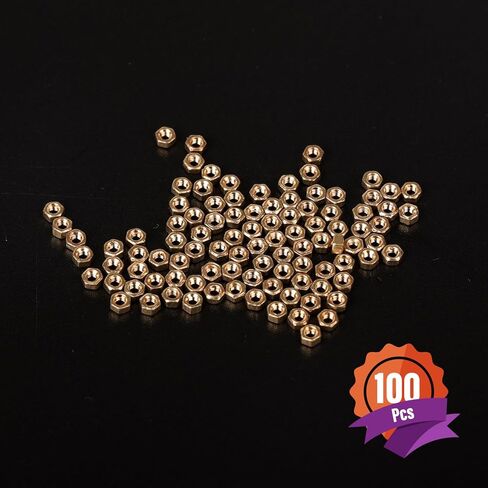 (100 Pcs) Gold Eyeglasses Hex Nuts Eyewear Repair Kits for Rimless Glasses Frameless Accessoreis by Dhoptical in Kuwait