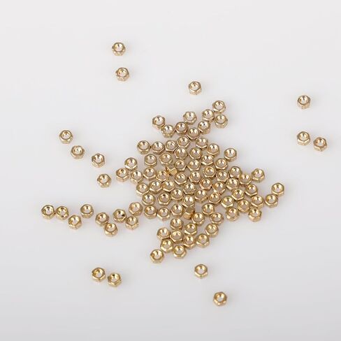 (100 Pcs) Gold Eyeglasses Hex Nuts Eyewear Repair Kits for Rimless Glasses Frameless Accessoreis by Dhoptical in Kuwait