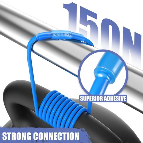 380 قطعة من موصلات مؤخرة الانكماش الحراري من Vesmikit - طقم موصلات أسلاك كهربائية مقاومة للماء من الدرجة البحرية - أطراف تجعيد نحاسية معزولة بعقب لصق للأسلاك والسيارات والقوارب وشاحنة مقطورة وستيريو in Kuwait