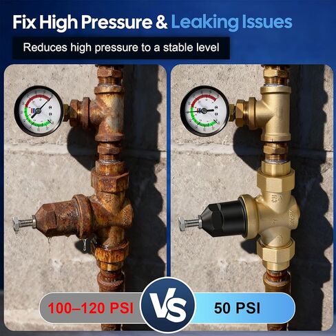 1-NR3XLDU صمام تخفيض الضغط مقاس 1 بوصة مع اتصال FNPT مزدوج الاتحاد يستبدل منظم ضغط المياه Zurn Wilkins للمنزل، قابل للتعديل 15-75 رطل لكل بوصة مربعة لخطوط المياه الرئيسية السكنية in Kuwait