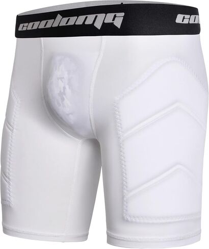 COOLOMG Adult Men Baseball Sliding Shorts with Cup Pocket (NO Cup) Padded Compression Underwear in Kuwait