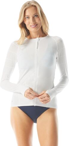 BEACH HOUSE Sport Ava كم طويل Rash Guard - سترة سباحة لتغطية الشاطئ بعامل حماية من الأشعة فوق البنفسجية 50+ للنساء in Kuwait