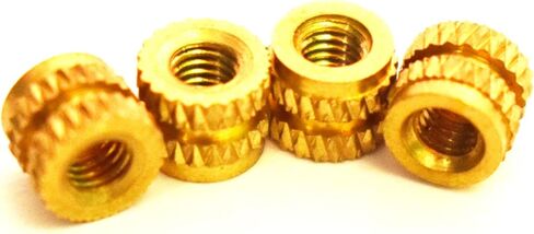 [منتجات J&J] 100 قطعة نحاس M3، 5.5 مم OD، طول 4.5 مم، خيط M3 أنثى، نوع تركيب الضغط أو قولبة الحقن، 100 قطعة in Kuwait