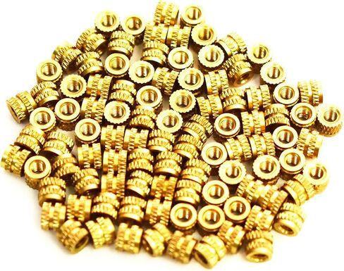 [منتجات J&J] 100 قطعة نحاس M3، 5.5 مم OD، طول 4.5 مم، خيط M3 أنثى، نوع تركيب الضغط أو قولبة الحقن، 100 قطعة in Kuwait