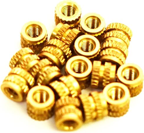 [منتجات J&J] 100 قطعة نحاس M3، 5.5 مم OD، طول 4.5 مم، خيط M3 أنثى، نوع تركيب الضغط أو قولبة الحقن، 100 قطعة in Kuwait