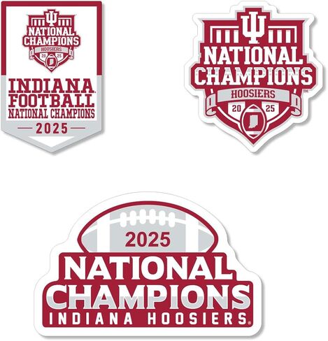 Indiana Hoosiers 2025 NCAA Football National Champions Large Auto Magnet Set, 3 Pack Durable Magnets – Two 6" and One 3" in Saudi Arabia