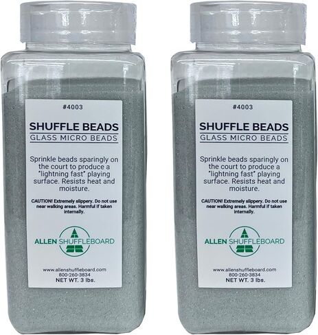 Allen Shuffleboard 2 Pack of 3 lbs of Glass Shuffleboard Beads w/Shaker in Kuwait