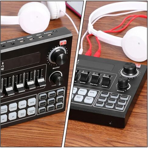 Milisten Portable Mobile Phone Sound Card V9 Live Sound Card Audio Mixer with Voice Changer for Streaming and Laptop Use in Saudi Arabia