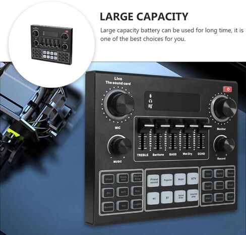 Milisten Portable Mobile Phone Sound Card V9 Live Sound Card Audio Mixer with Voice Changer for Streaming and Laptop Use in Saudi Arabia