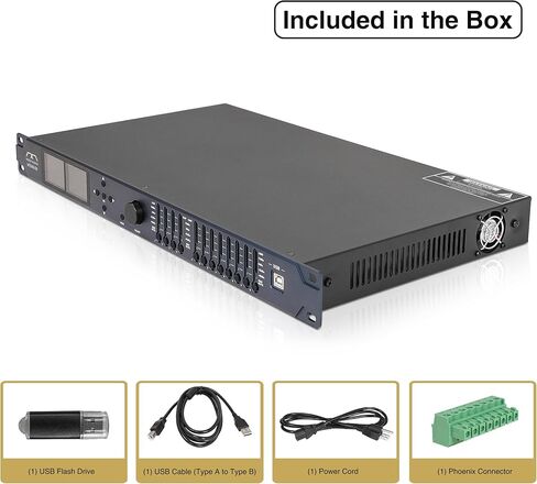 Sound Town Mode Audio 4x8 FIR DSP Speaker System Processor for Line Array Management, Factory Presets, Supports Dante/AES (MTD48-D8) in Saudi Arabia