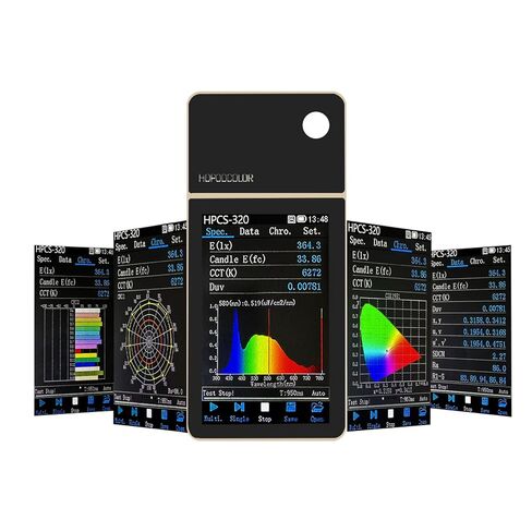 مقياس الطيف، مجموعة أدوات محلل الطيف المحمولة لمصابيح LED تنمو الطيف الكامل، PPFD PAR CCT ​​CRI Lux Spectrum لاختبار ضوء LED، للمنزل، ومختبر نمو النباتات والاستخدام الصناعي in Kuwait